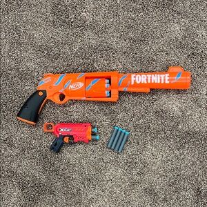 NERF Fortnite Orange & Blue Dart Blaster - Kids Toy